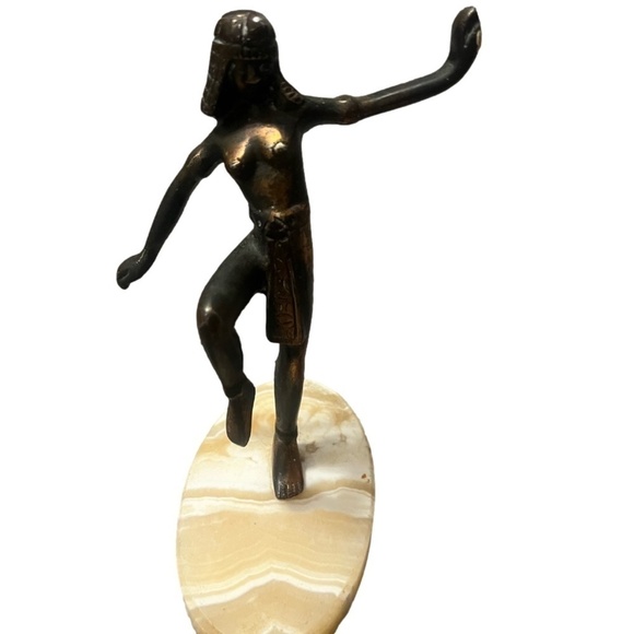 Brass Cleopatra Figurine on Marble Base Collectible! - Picture 3 of 11